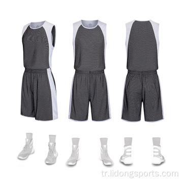 Çift taraflı basketbol üniformalı basketbol forması toptan
